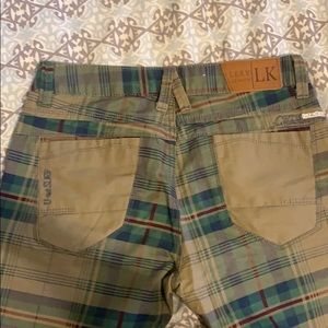 LEKY Men’s Slim Hipster Plaid Jeans 30